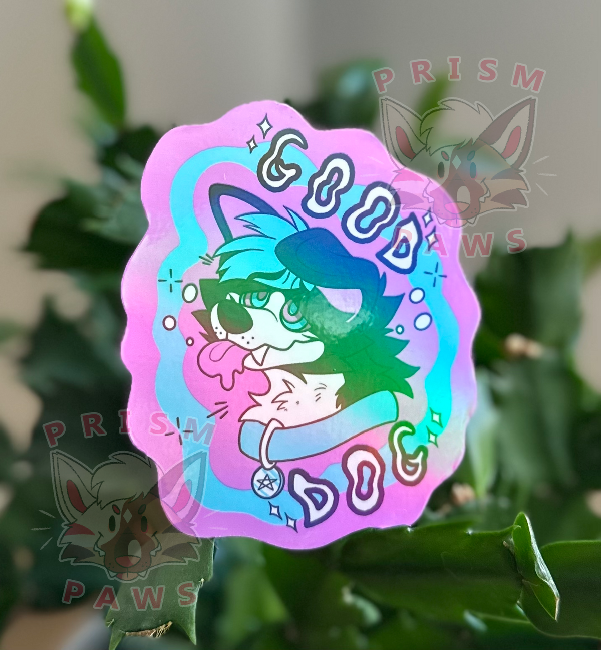 Good Dog Hypno Holographic Sticker