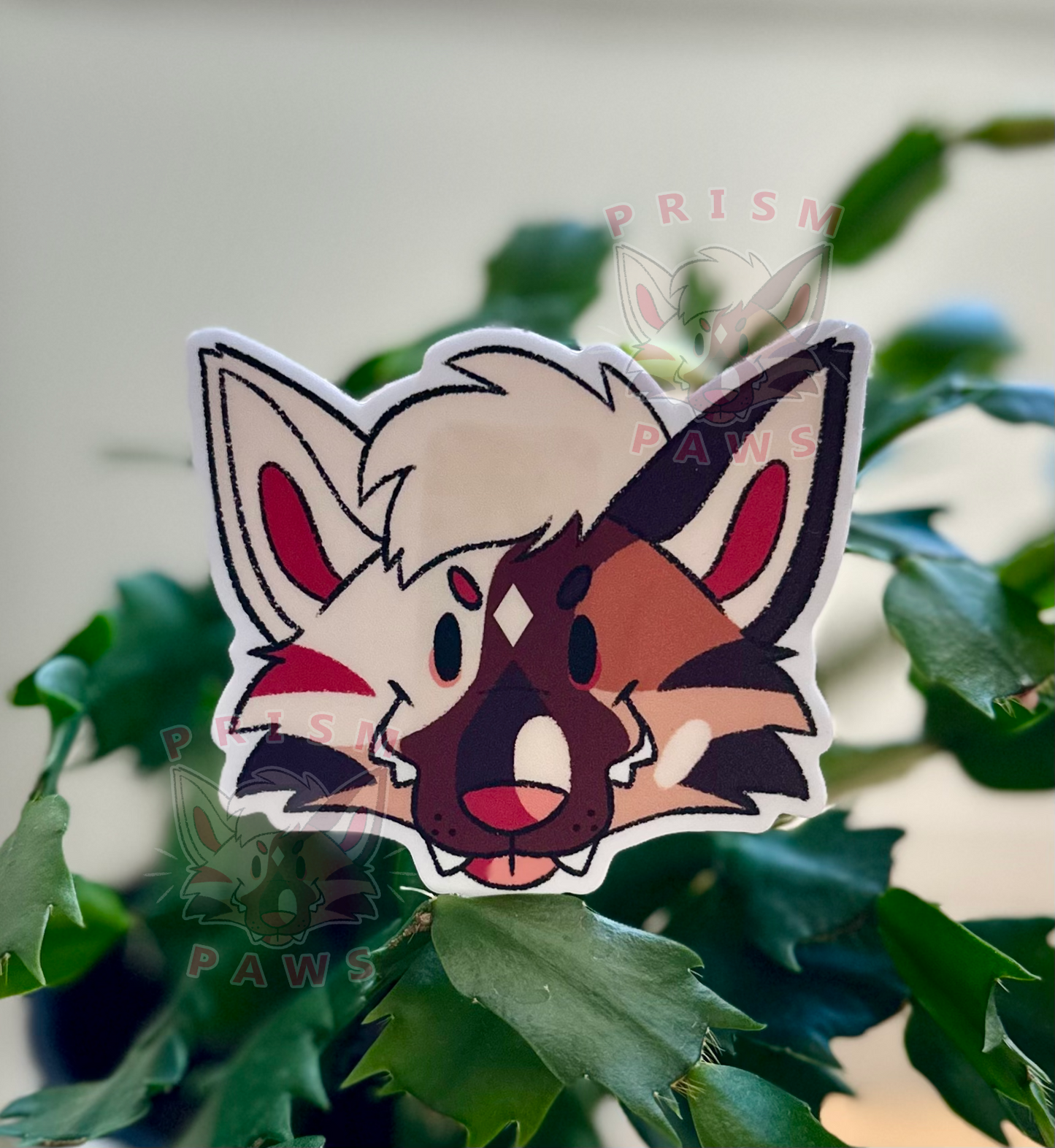 June Hyena Headshot Sticker