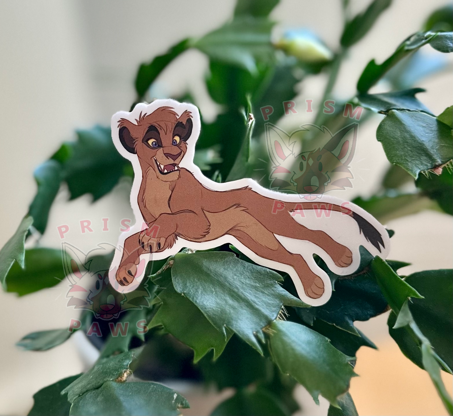 Leaping Lion Sticker