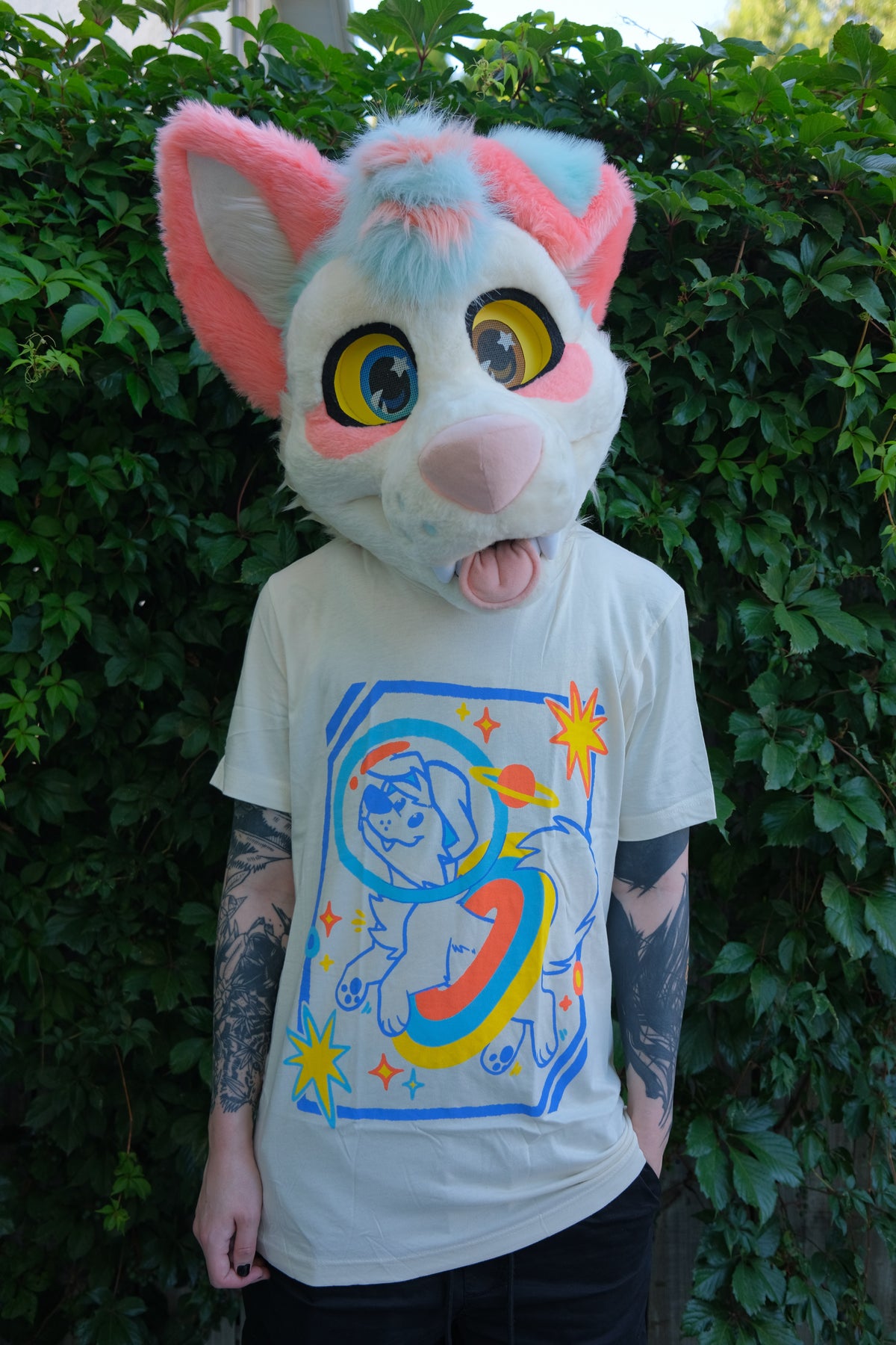 Space Dog Unisex Tee - White