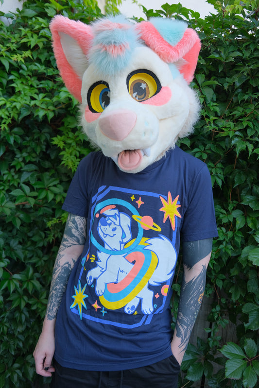 Space Dog Unisex Tee - Navy
