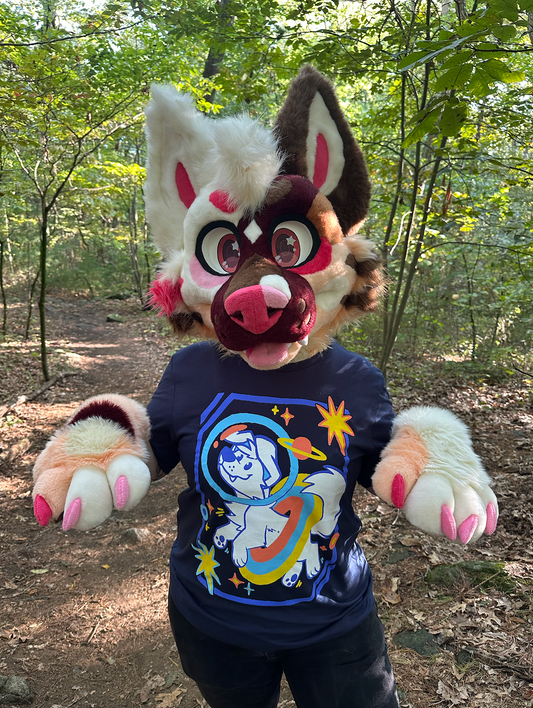 Space Dog Unisex Tee - Navy