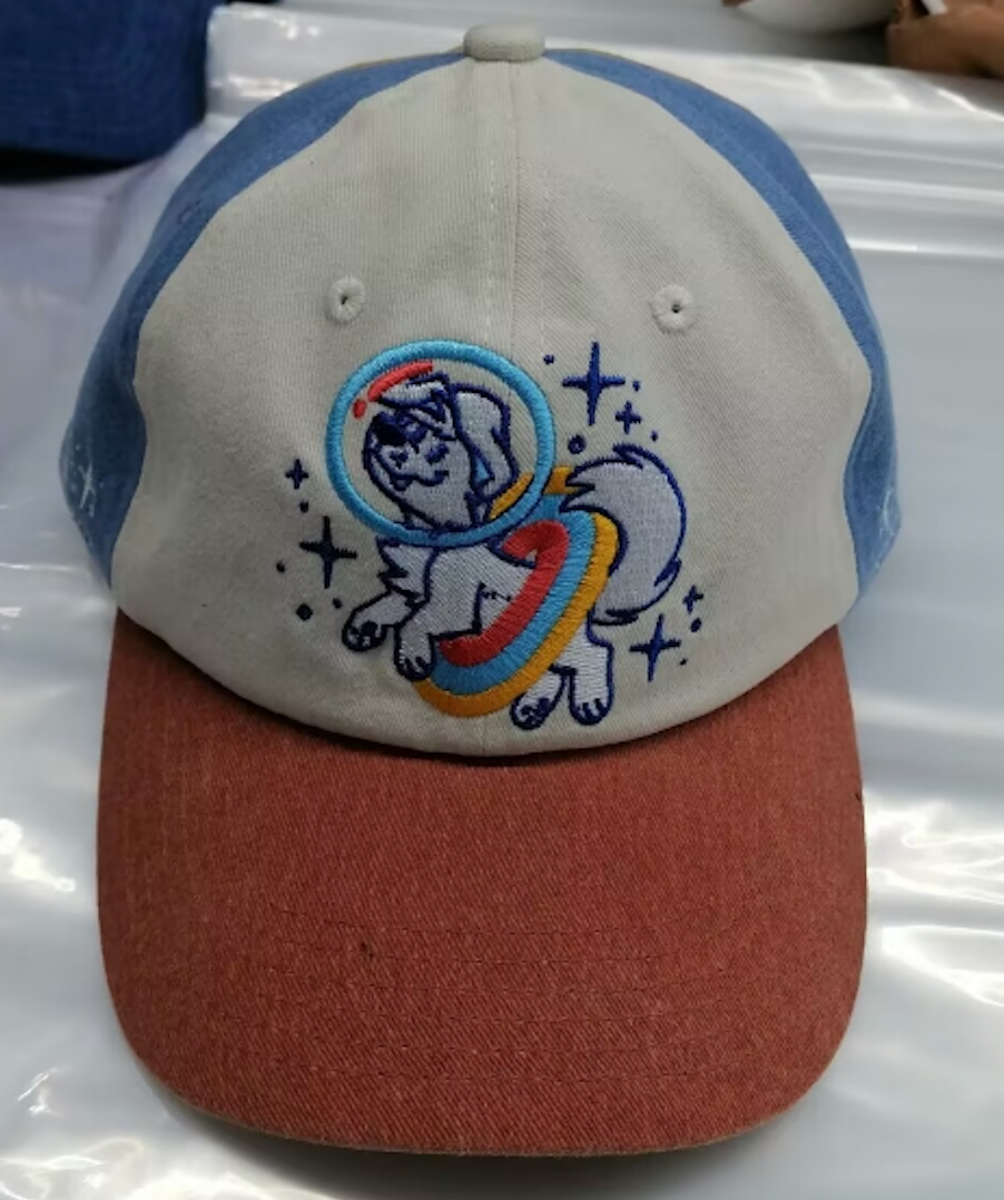 Space Dog Hat - Tricolor Dad Hat