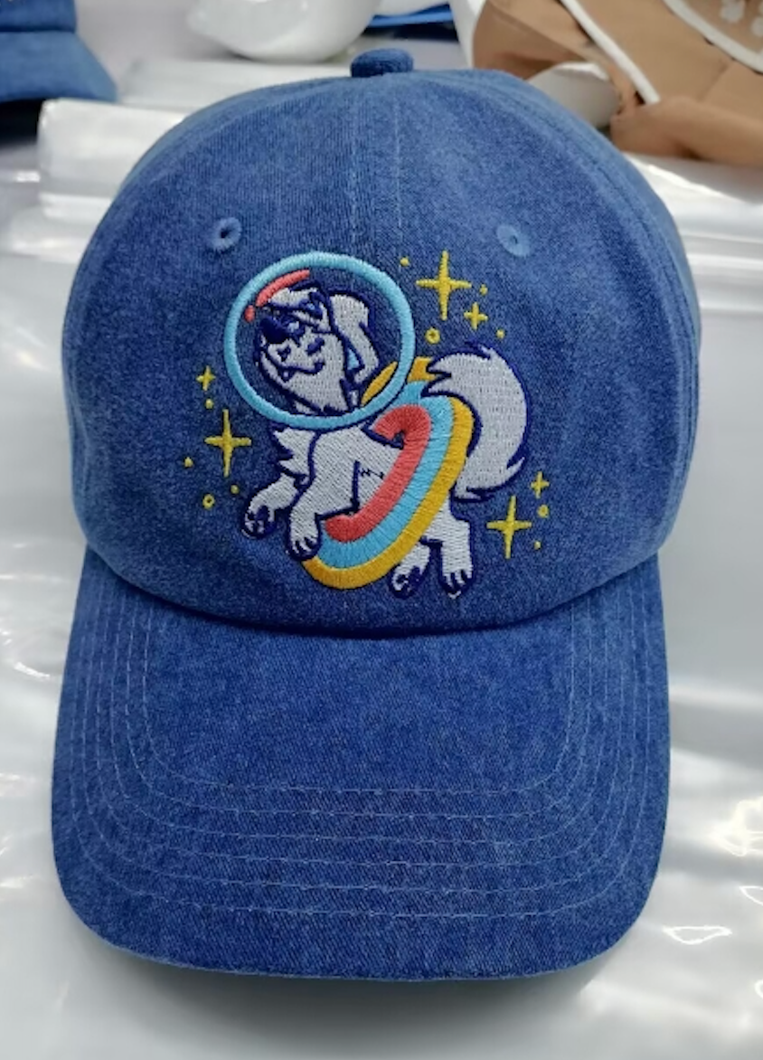 Space Dog Hat - Navy Dad Hat