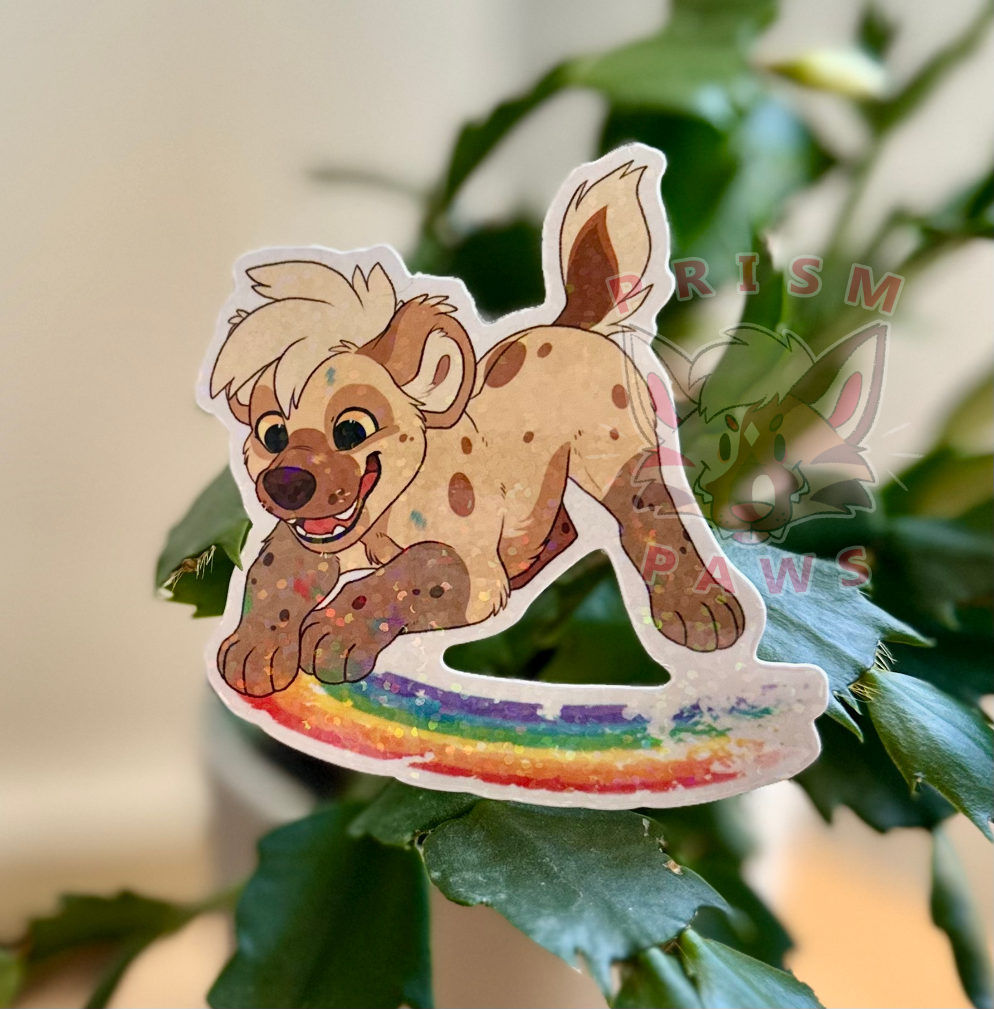 Rainbow Painter Febz Hyena Sticker