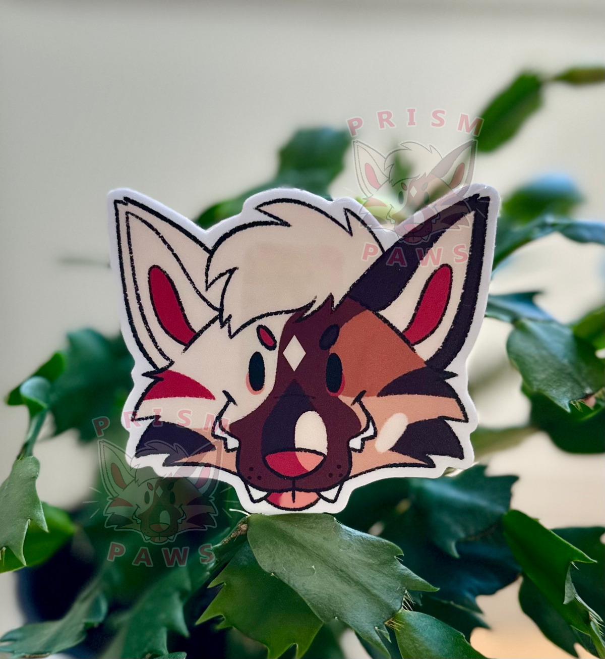 June Hyena Headshot Sticker