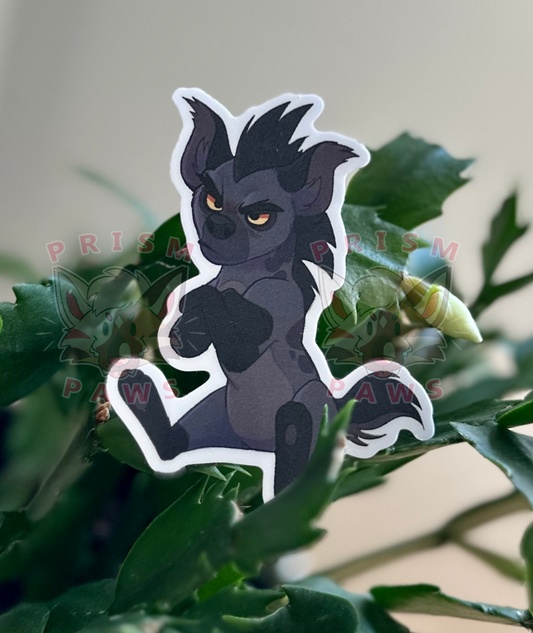 Grumpy Hyena Sticker