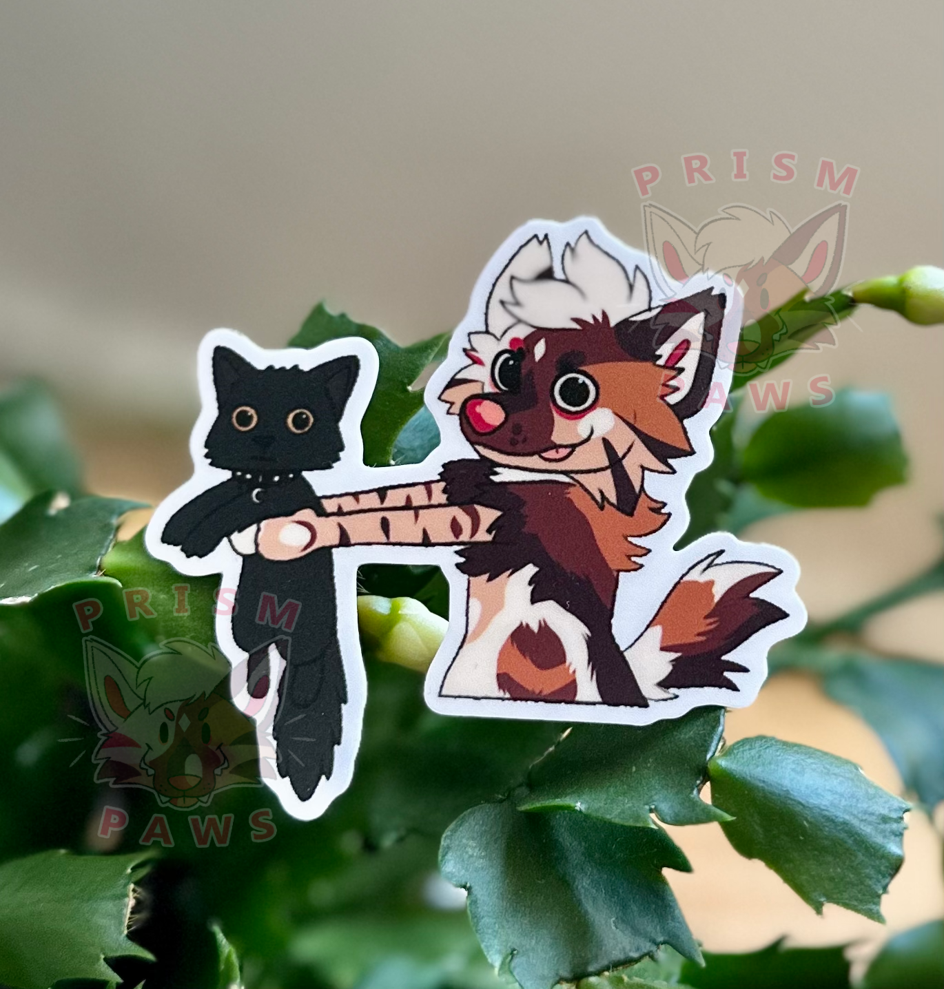 Cat Holding Sticker