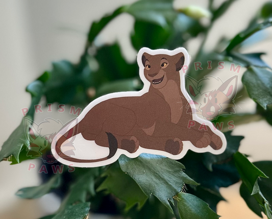 Laying Lion Sticker