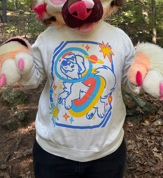 Space Dog Crewneck Sweater