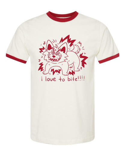 "i love to bite!!!!" Unisex Tee