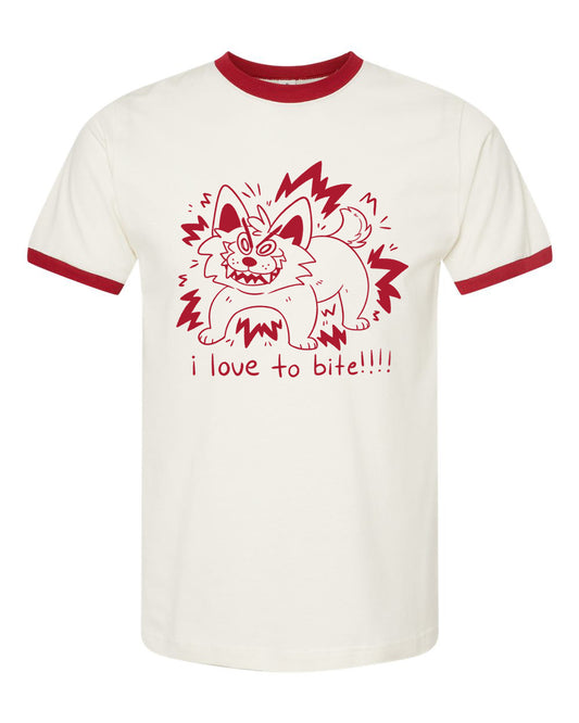 "i love to bite!!!!" Unisex Tee