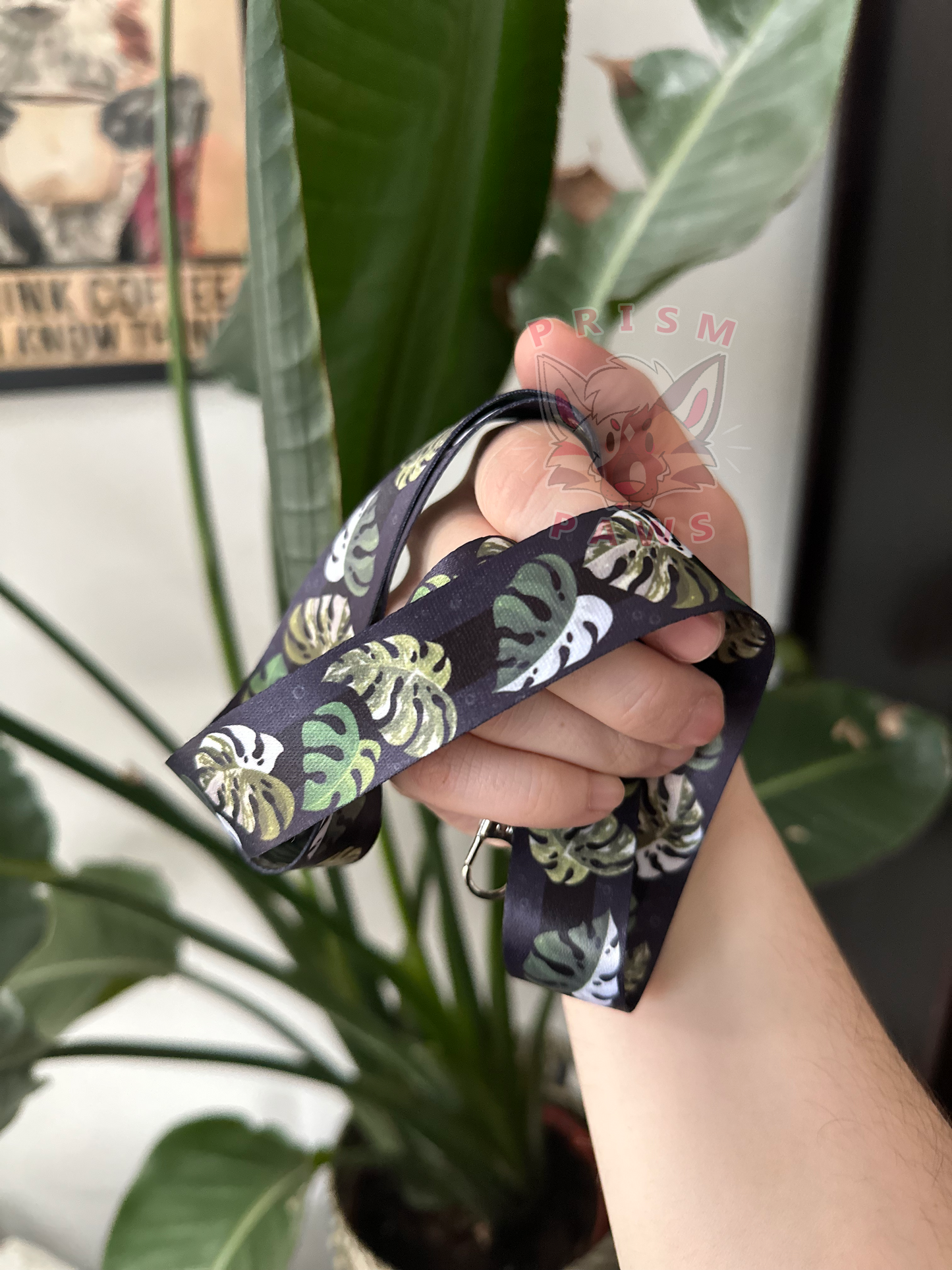 Variegated Monstera Lanyard